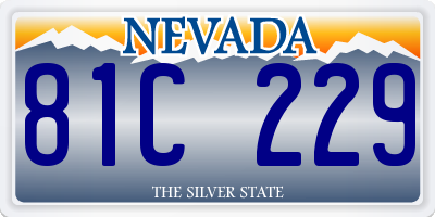 NV license plate 81C229