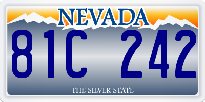 NV license plate 81C242
