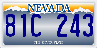 NV license plate 81C243