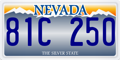 NV license plate 81C250