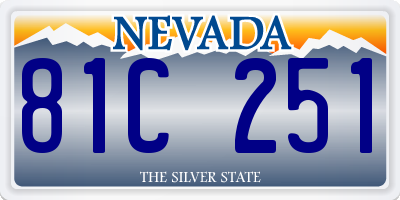 NV license plate 81C251