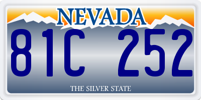 NV license plate 81C252