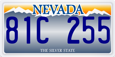NV license plate 81C255
