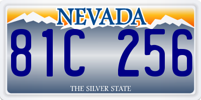 NV license plate 81C256