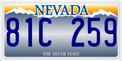 NV license plate 81C259
