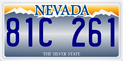 NV license plate 81C261