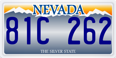 NV license plate 81C262
