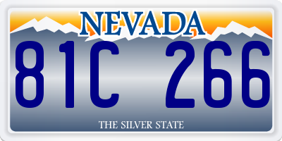 NV license plate 81C266