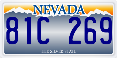 NV license plate 81C269
