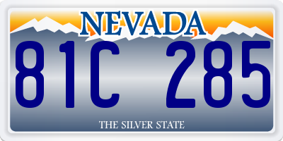 NV license plate 81C285