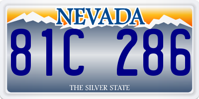 NV license plate 81C286