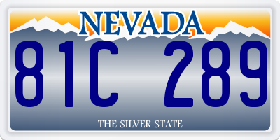 NV license plate 81C289