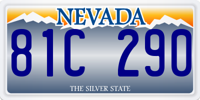 NV license plate 81C290