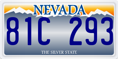 NV license plate 81C293
