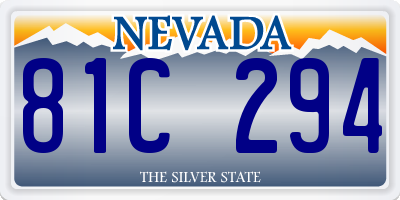 NV license plate 81C294
