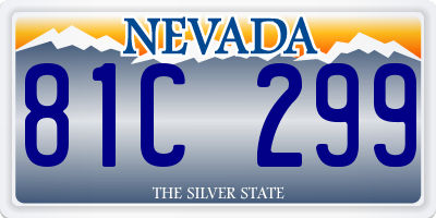 NV license plate 81C299