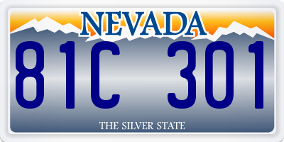 NV license plate 81C301