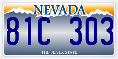 NV license plate 81C303