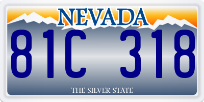 NV license plate 81C318