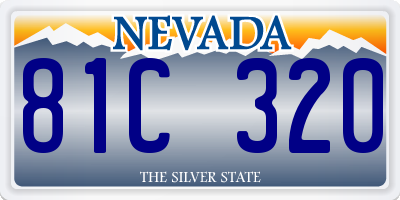 NV license plate 81C320