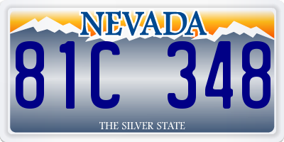 NV license plate 81C348