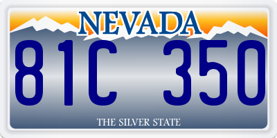 NV license plate 81C350