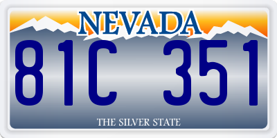 NV license plate 81C351