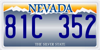 NV license plate 81C352