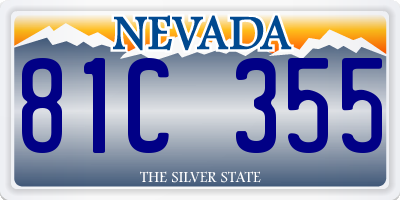 NV license plate 81C355