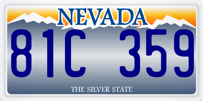 NV license plate 81C359