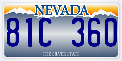 NV license plate 81C360