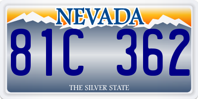 NV license plate 81C362