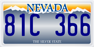 NV license plate 81C366