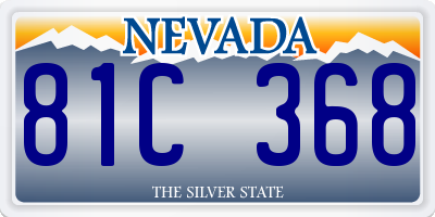 NV license plate 81C368