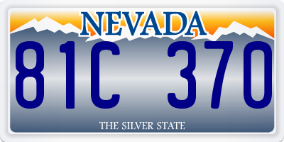 NV license plate 81C370