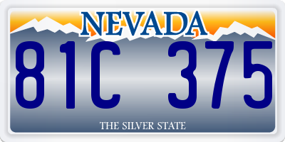 NV license plate 81C375