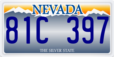 NV license plate 81C397