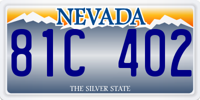 NV license plate 81C402