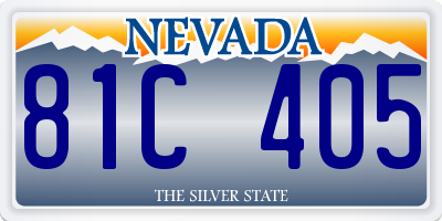 NV license plate 81C405