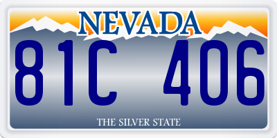 NV license plate 81C406