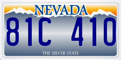 NV license plate 81C410