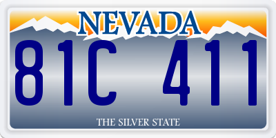 NV license plate 81C411