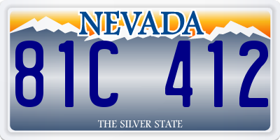 NV license plate 81C412