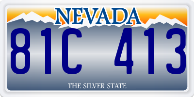 NV license plate 81C413