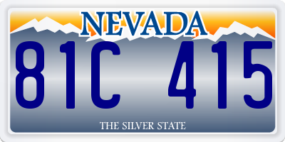 NV license plate 81C415