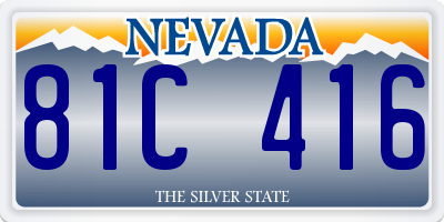 NV license plate 81C416