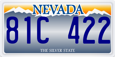 NV license plate 81C422