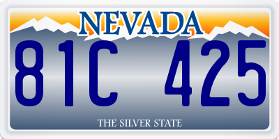 NV license plate 81C425