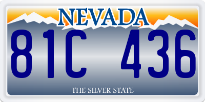 NV license plate 81C436