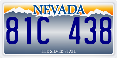 NV license plate 81C438